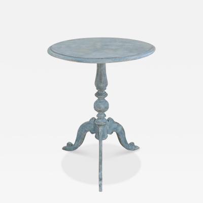19th Century Swedish Tripod Oval Table in Original Painted Finish