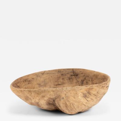 19th Century Swedish Wooden Dugout Bowl