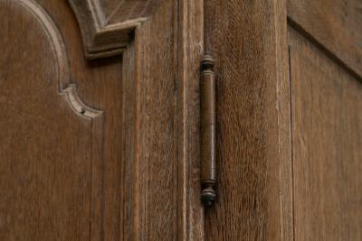 19th Century Tall French Single Door Armoire or Bonneti re Cabinet in Solid Oak