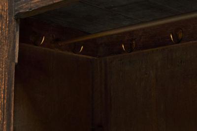 19th Century Tall French Single Door Armoire or Bonneti re Cabinet in Solid Oak