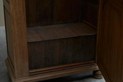 19th Century Tall French Single Door Armoire or Bonneti re Cabinet in Solid Oak