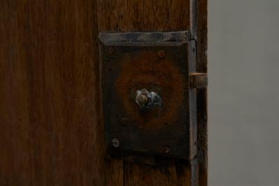 19th Century Tall French Single Door Armoire or Bonneti re Cabinet in Solid Oak