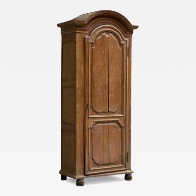 19th Century Tall French Single Door Armoire or Bonneti re Cabinet in Solid Oak