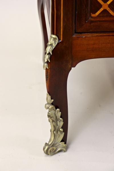 19th Century Transitional Marquetry Chest Of Drawers Mahogany FR circa 1870