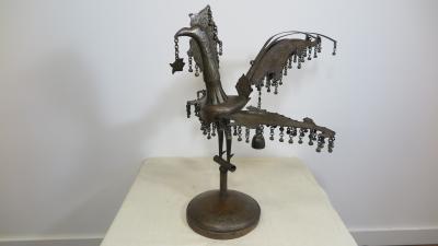 19th Century Tribal Metal Sculpture SariManok 