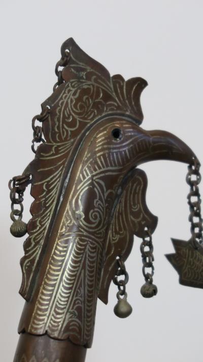 19th Century Tribal Metal Sculpture SariManok 