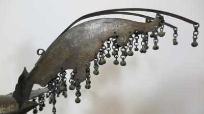 19th Century Tribal Metal Sculpture SariManok 