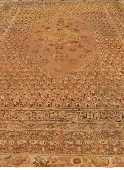19th Century Turkish Ghiordes Light Brown Handwoven Wool Rug