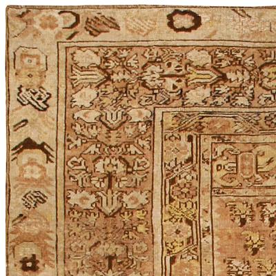 19th Century Turkish Ghiordes Light Brown Handwoven Wool Rug