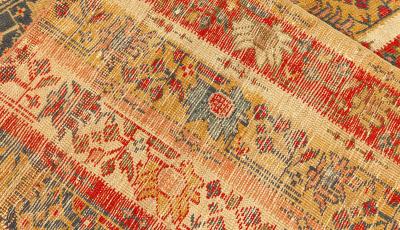 19th Century Turkish Oushak Botanic Handwoven Wool Rug