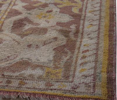 19th Century Turkish Oushak Handmade Wool Rug