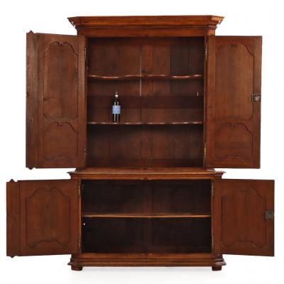 19th Century Two Piece French Oak Cabinet C 1860