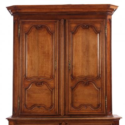19th Century Two Piece French Oak Cabinet C 1860