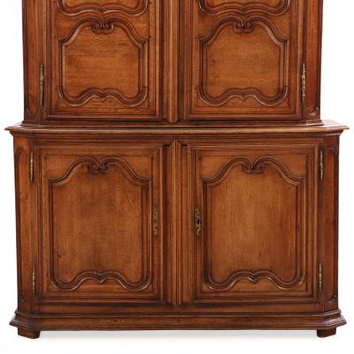 19th Century Two Piece French Oak Cabinet C 1860