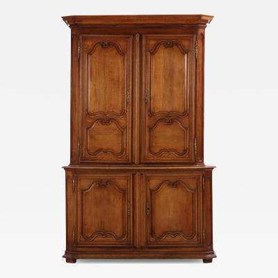 19th Century Two Piece French Oak Cabinet C 1860