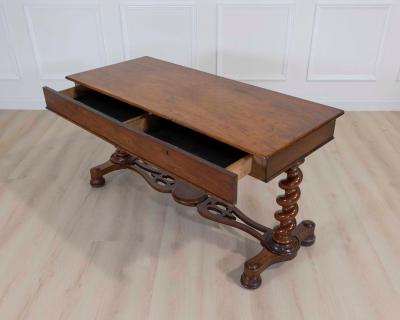 19th Century Victorian Barley Twist Writing Table