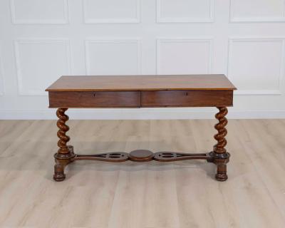 19th Century Victorian Barley Twist Writing Table