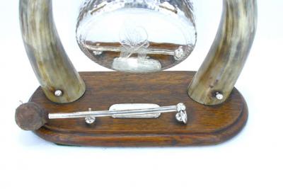 19th Century Victorian English Silver Plate Horn Dinner Gong