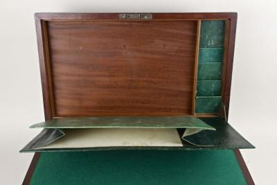 19th Century Victorian Writing Slope Travel Desk Box Brass Bound UK ca 1815