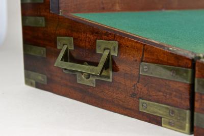 19th Century Victorian Writing Slope Travel Desk Box Brass Bound UK ca 1815