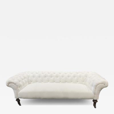 19th Century William IV style White Chesterfield Sofa