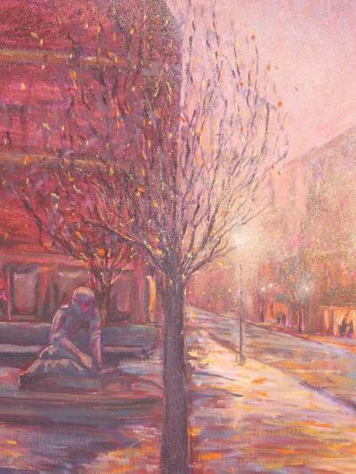 19th Century Wood Frame Oil Canvas Wall Painting