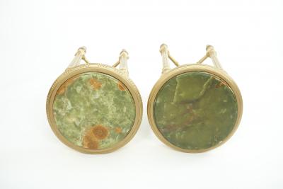 19th Century Wood Framed Onyx Top Side Tables