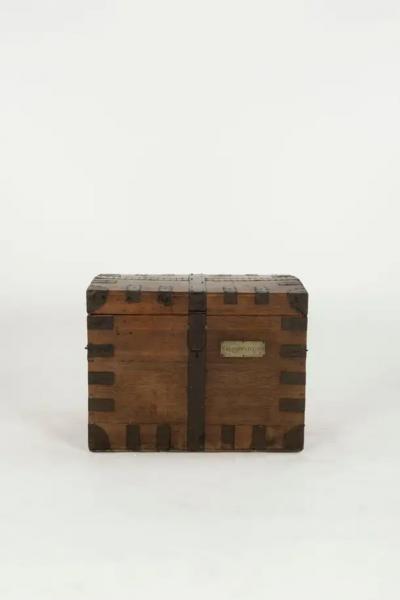 19th Century Wooden and Iron Trunk