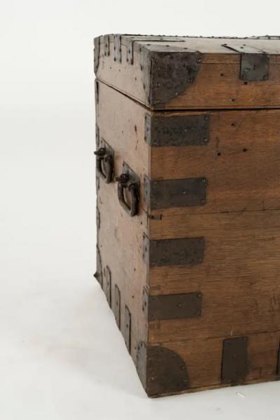 19th Century Wooden and Iron Trunk