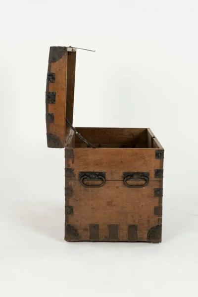 19th Century Wooden and Iron Trunk