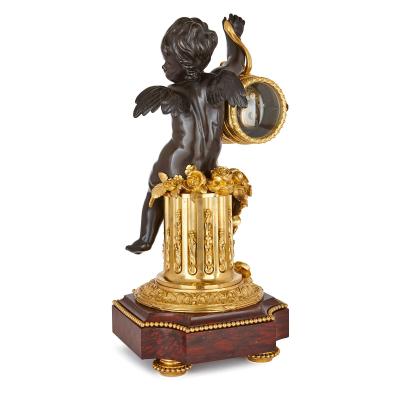 19th Century ormolu and marble mantel clock