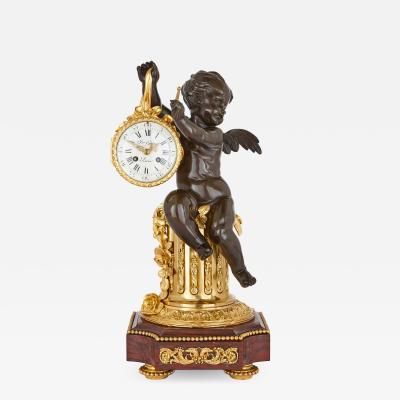 19th Century ormolu and marble mantel clock