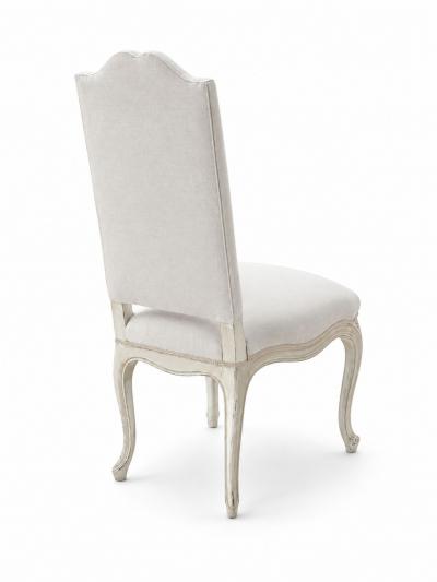 19th Century set of Six Louis XV Dining Chairs in linen upholstery