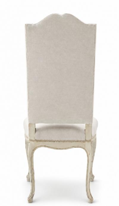 19th Century set of Six Louis XV Dining Chairs in linen upholstery