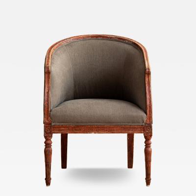 19th c Barrel Back Armchair