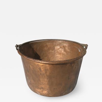 19th c Copper Cauldron