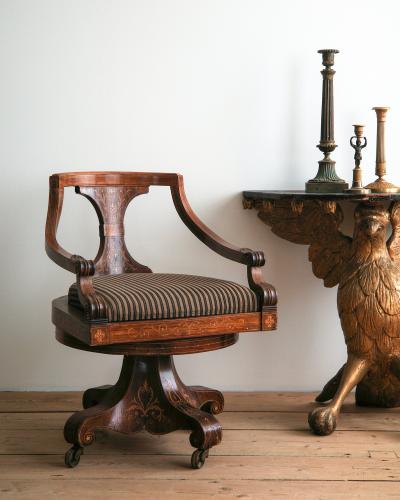 19th c Empire Desk Chair