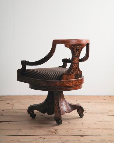 19th c Empire Desk Chair