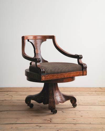 19th c Empire Desk Chair