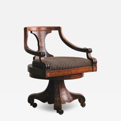 19th c Empire Desk Chair