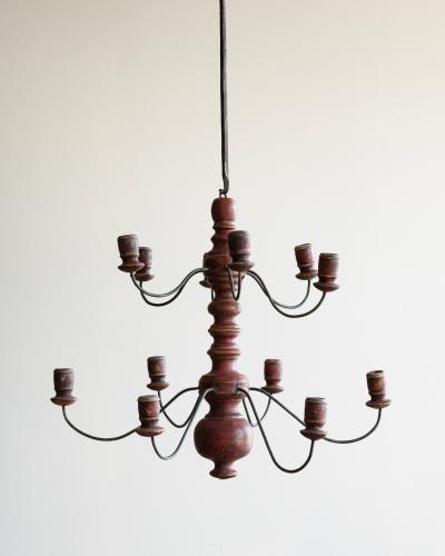 19th c Folk Art Chandelier