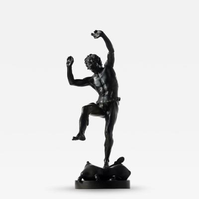 19th c French Bronze Dancing Faun by Lequesne Eug ne Louis