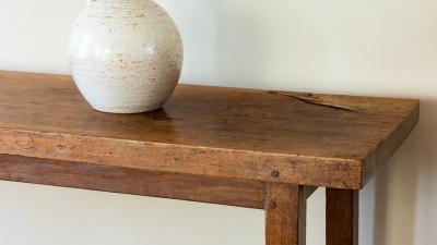 19th c French Elm Console