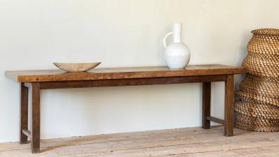 19th c French Elm Console