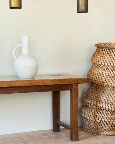 19th c French Elm Console