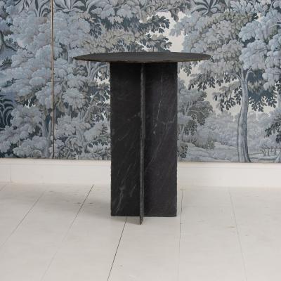19th c French Round Slate Side Table