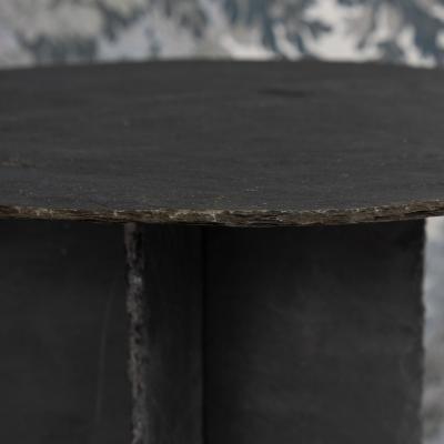 19th c French Round Slate Side Table