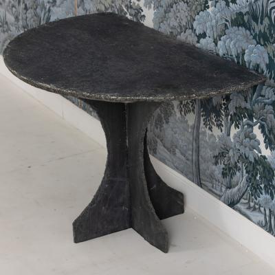 19th c French Slate Demilune Console Table