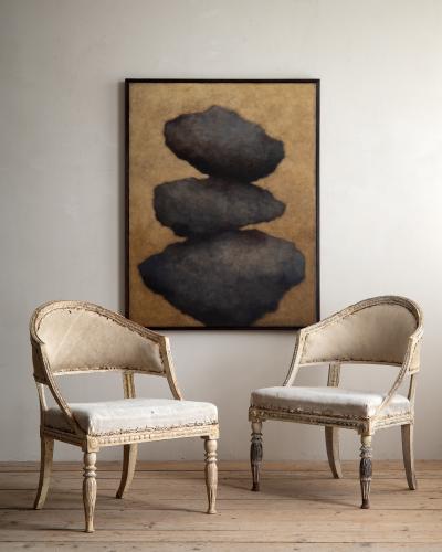 19th c Gustavian Barrel Back Armchairs