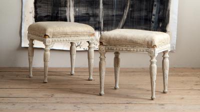 19th c Gustavian stools